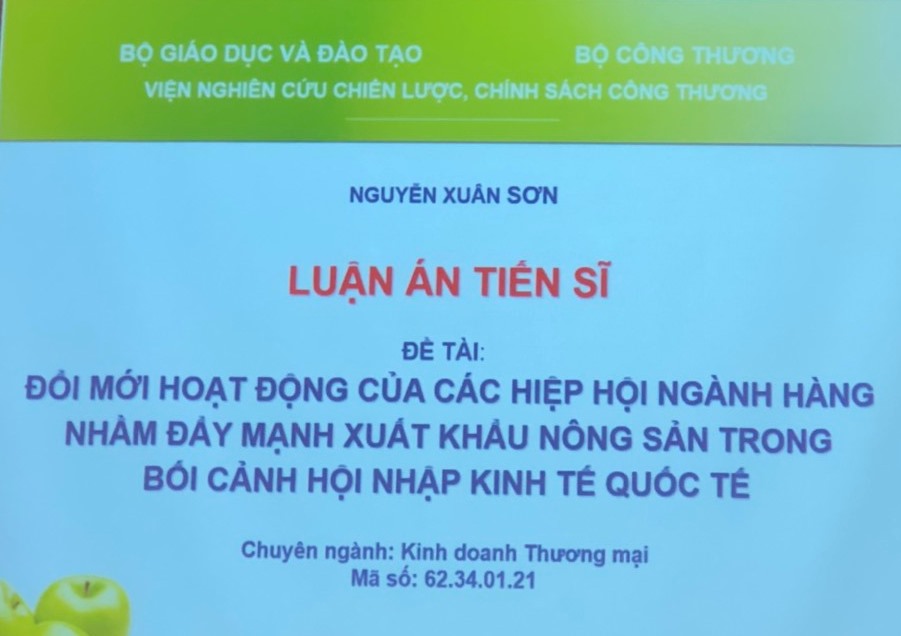 Lễ bảo vệ Luận án Tiến sĩ cấp Viện của NCS. Nguyễn Xuân Sơn